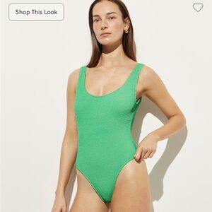 Claudia scrunchie one-piece- vibrant emerald